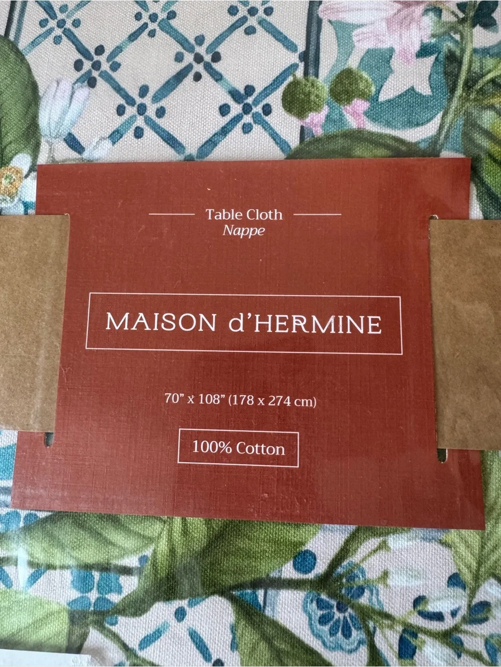 Maison d' Hermine Rectangle Table Cloth 100% Cotton 70” x 108”